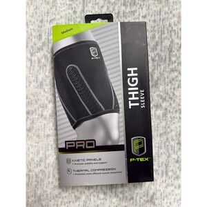 P-TEX PRO Thigh Sleeve Medium Black Kinetic Panels Thermal Compression PTEXG200